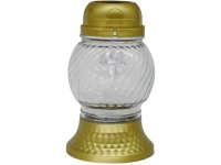 Hřbitovní svíčka LED 17cm MADONA zlatá /stříbrná